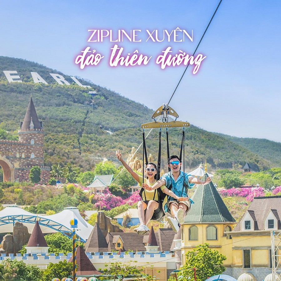 Zipline xuyên đảo thiên đường
